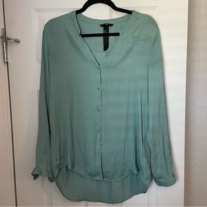 H&M Teal Button-Up Blouse